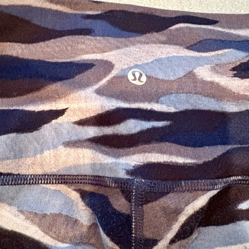 lululemon athletica Camouflage Leggings - Blue and Gray
